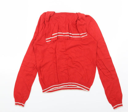 Womens UK Size 10 Topshop Red Pullover Jumper