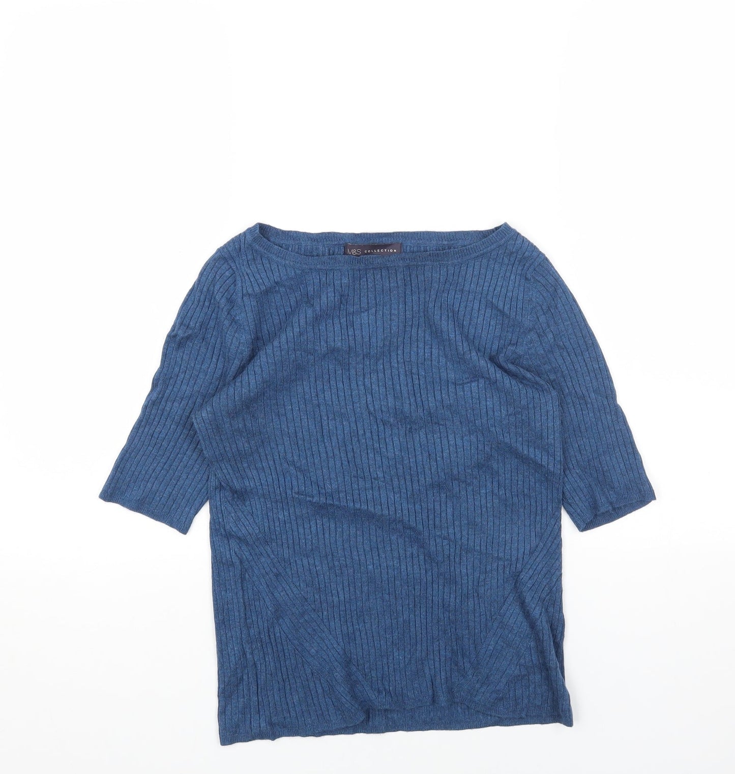 Womens UK Size 14 Marks and Spencer Blue Pullover Jumper
