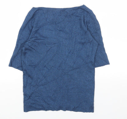 Womens UK Size 14 Marks and Spencer Blue Pullover Jumper