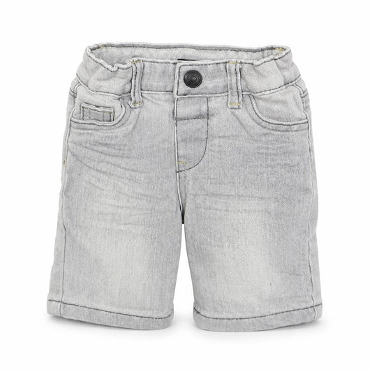 Denim & Co. Boys Grey Cotton Cropped Trousers Size 6-9 Months Snap