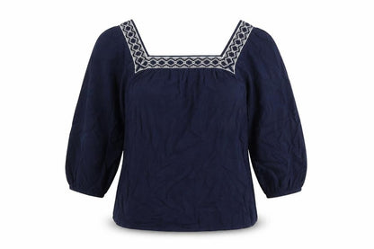 Womens UK Size 6 Marks and Spencer Blue Basic T-Shirt