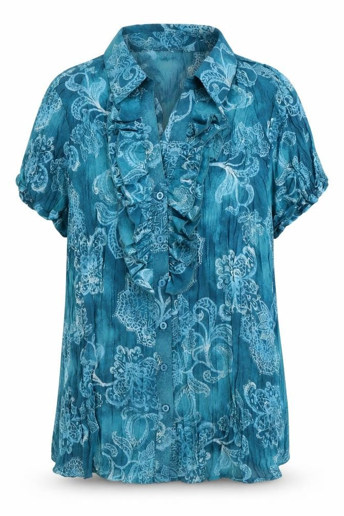 Womens UK Size 18 BHS Blue Basic Button-Up