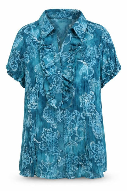 Womens UK Size 18 BHS Blue Basic Button-Up