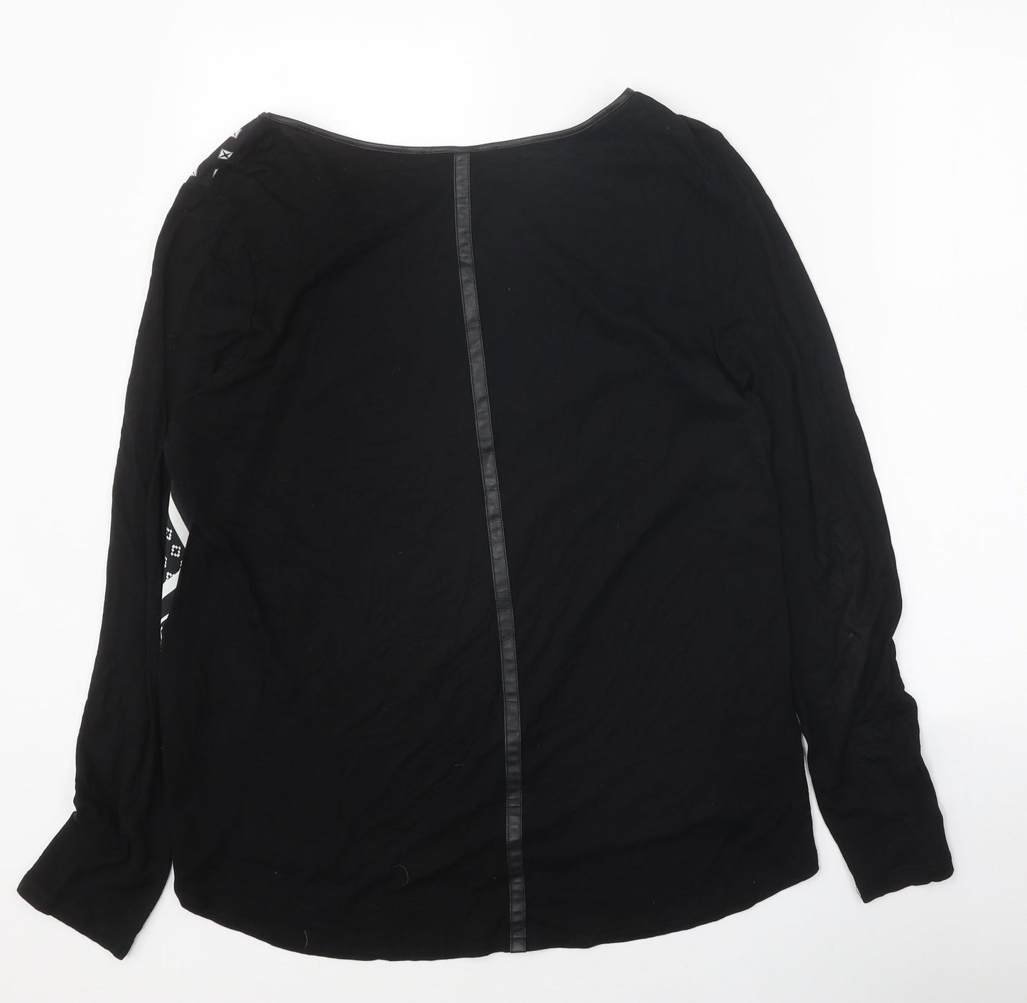 Womens UK Size M Oasis Black Basic T-Shirt