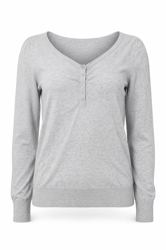 Womens UK Size M Spirit Grey Pullover Jumper