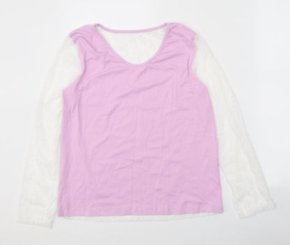 Womens UK Size S Preworn Purple Basic Blouse