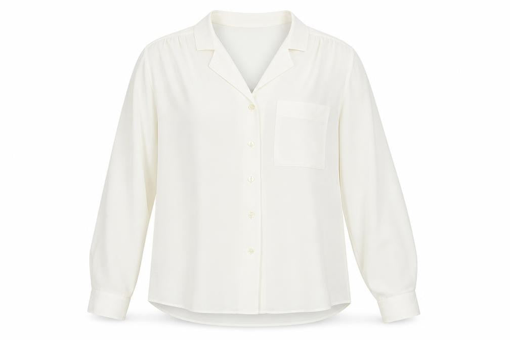 Womens UK Size 14 Preworn White Basic Button-Up