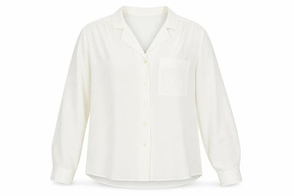 Womens UK Size 14 Preworn White Basic Button-Up