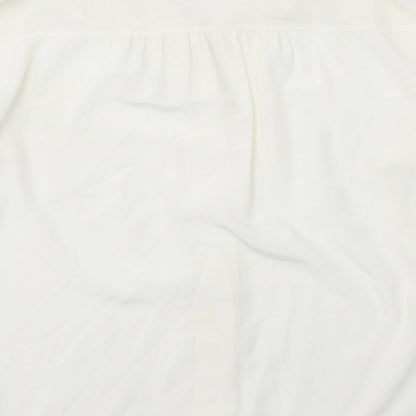 Womens UK Size 14 Preworn White Basic Button-Up