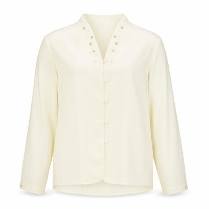 Womens UK Size L Jumper Yellow Basic Button-Up