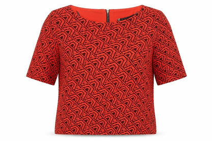 Womens UK Size 12 Principles Red Basic T-Shirt