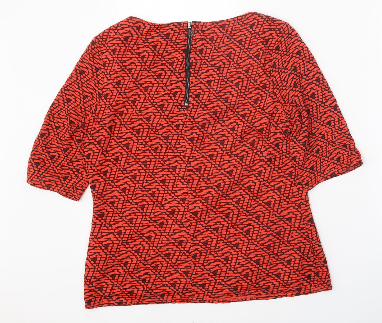 Womens UK Size 12 Principles Red Basic T-Shirt