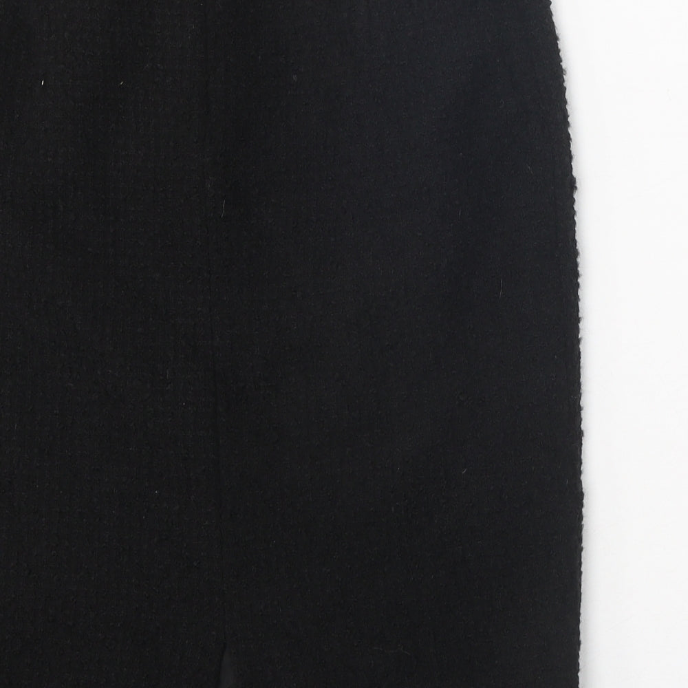 A Woman Womens Black Polyester Straight & Pencil Skirt Size 12 Zip