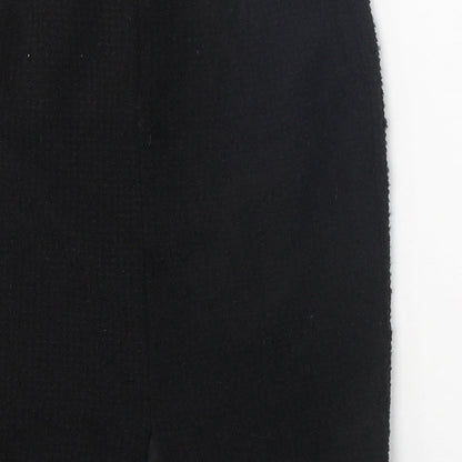 A Woman Womens Black Polyester Straight & Pencil Skirt Size 12 Zip