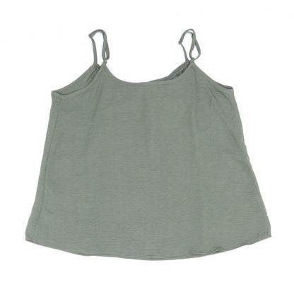 George Womens Green Polyester Camisole Tank Size 8 V-Neck - Tie Front