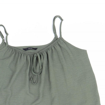 George Womens Green Polyester Camisole Tank Size 8 V-Neck - Tie Front