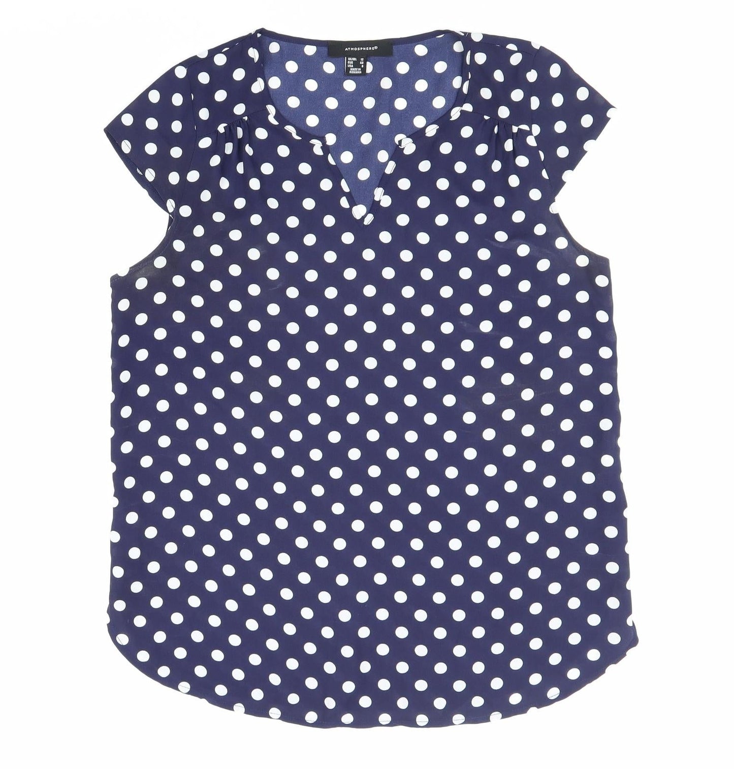 Womens UK Size 12 Atmosphere Blue Basic Blouse