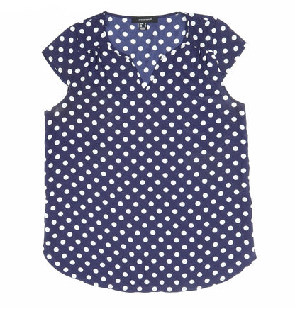 Womens UK Size 12 Atmosphere Blue Basic Blouse
