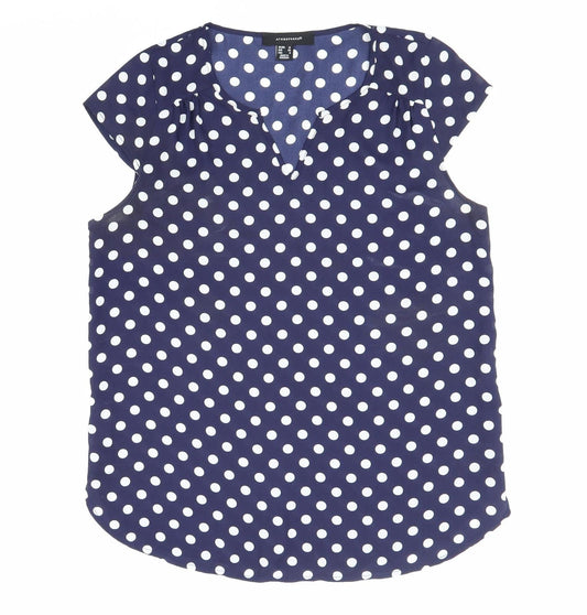 Womens UK Size 12 Atmosphere Blue Basic Blouse