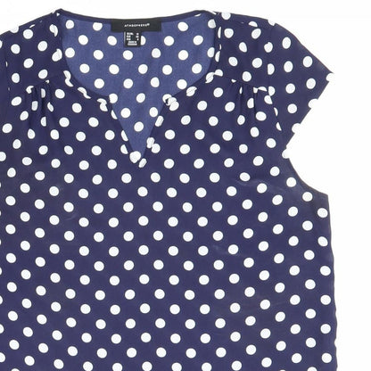 Womens UK Size 12 Atmosphere Blue Basic Blouse