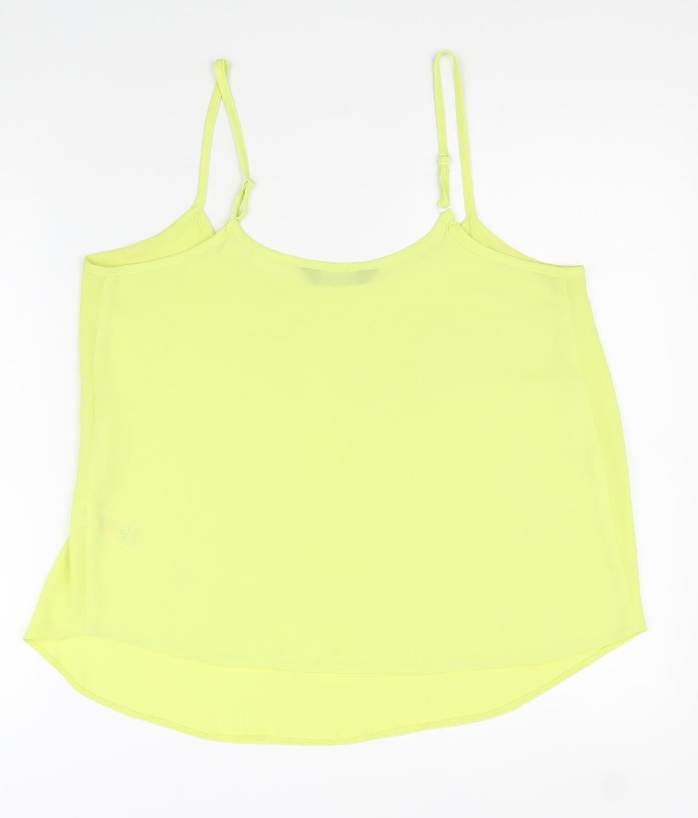 Womens UK Size 12 Dorothy Perkins Yellow Basic Tank
