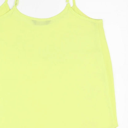 Womens UK Size 12 Dorothy Perkins Yellow Basic Tank