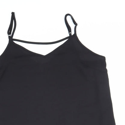Primark Womens Black Polyester Camisole Tank Size 10 V-Neck - Cross Back Detail