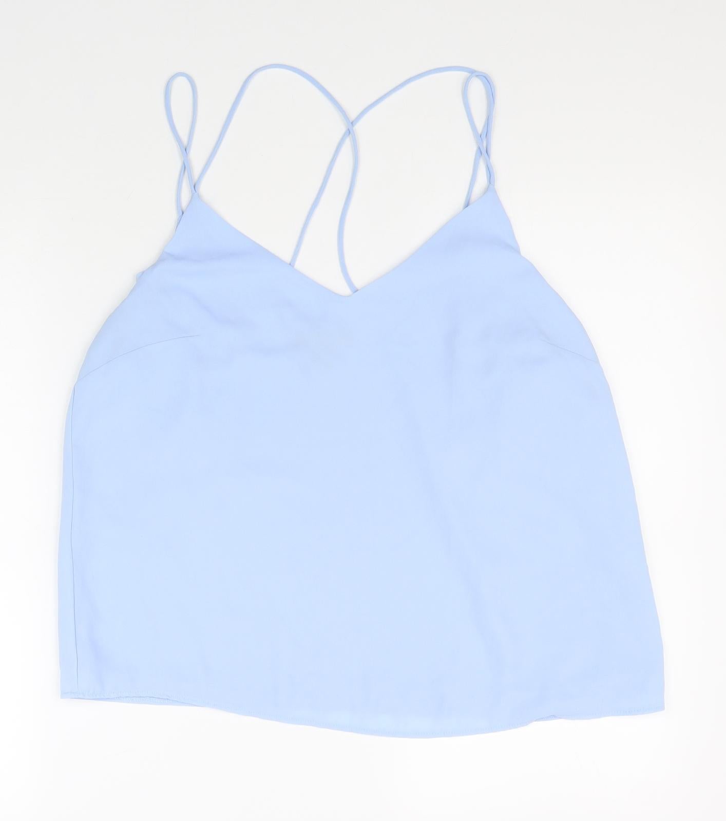 Womens UK Size 14 New Look Blue Basic Tank