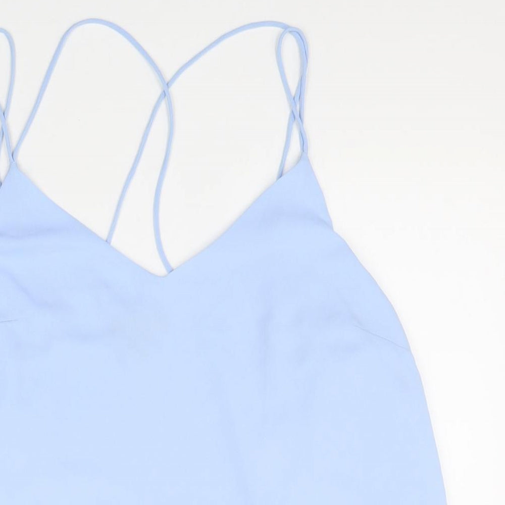 Womens UK Size 14 New Look Blue Basic Tank