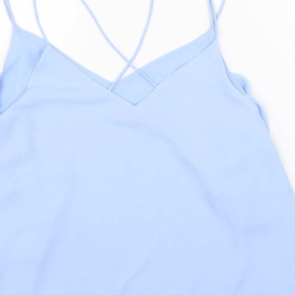 Womens UK Size 14 New Look Blue Basic Tank