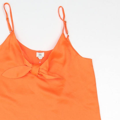 Womens UK Size 6 River Island Orange Basic Tank