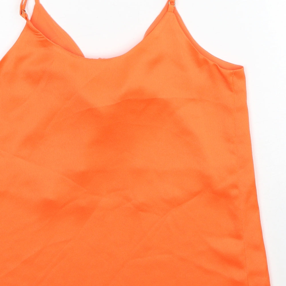 Womens UK Size 6 River Island Orange Basic Tank