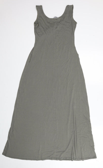 Dorothy Perkins Womens Green Viscose A-Line Size 6 Scoop Neck Pullover