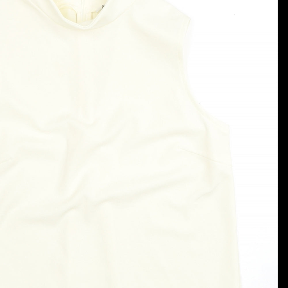 Womens UK Size 12 NEXT Yellow Basic Tank