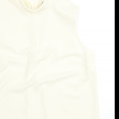 Womens UK Size 12 NEXT Yellow Basic Tank