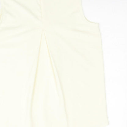 Womens UK Size 12 NEXT Yellow Basic Tank
