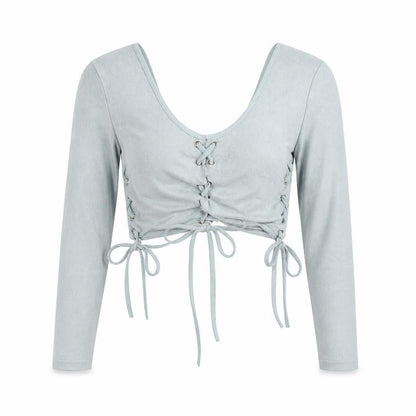 Womens UK Size 10 Missguided Blue Cropped T-Shirt