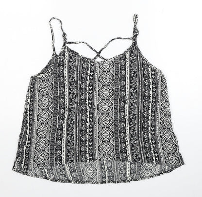 Womens UK Size 14 H&M Black Basic Tank