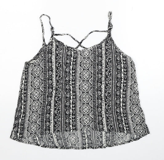 Womens UK Size 14 H&M Black Basic Tank