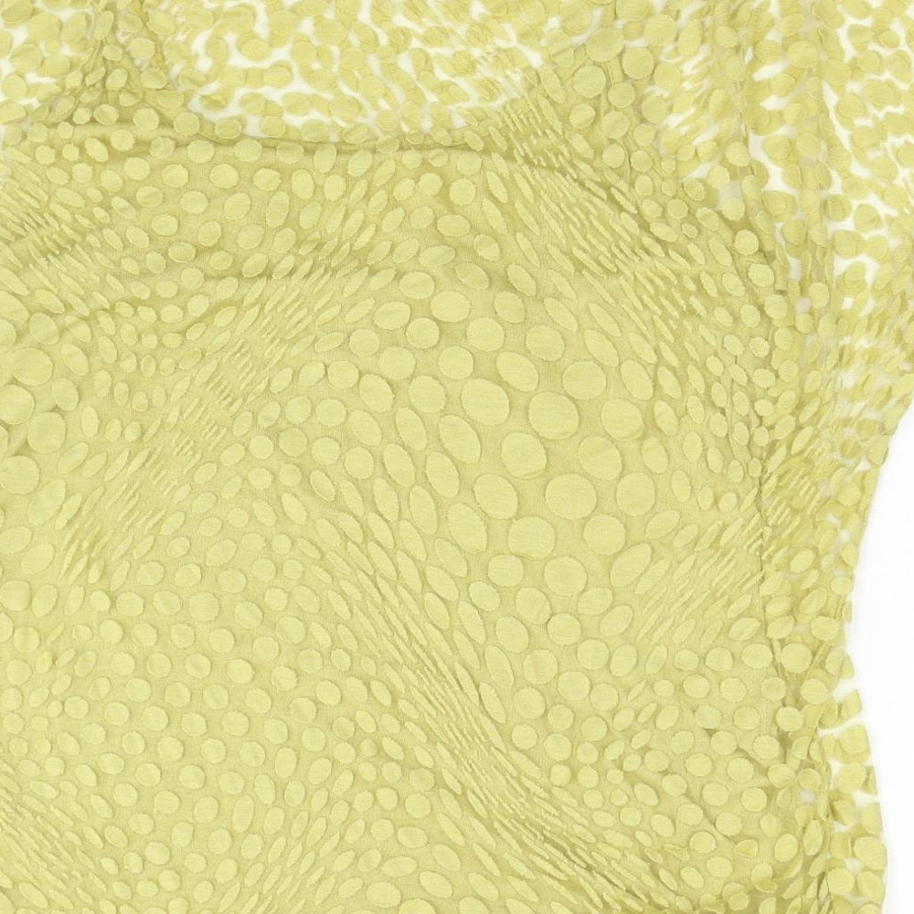 Womens UK Size 4XL Preworn Yellow Basic T-Shirt