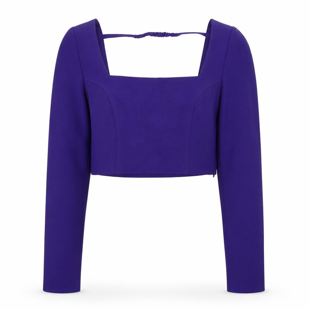 Womens UK Size XS Zara Purple Cropped Blouse