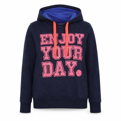 Sublevel Womens Blue Polyester Pullover Hoodie Size M Pullover - Enjoy Your Day