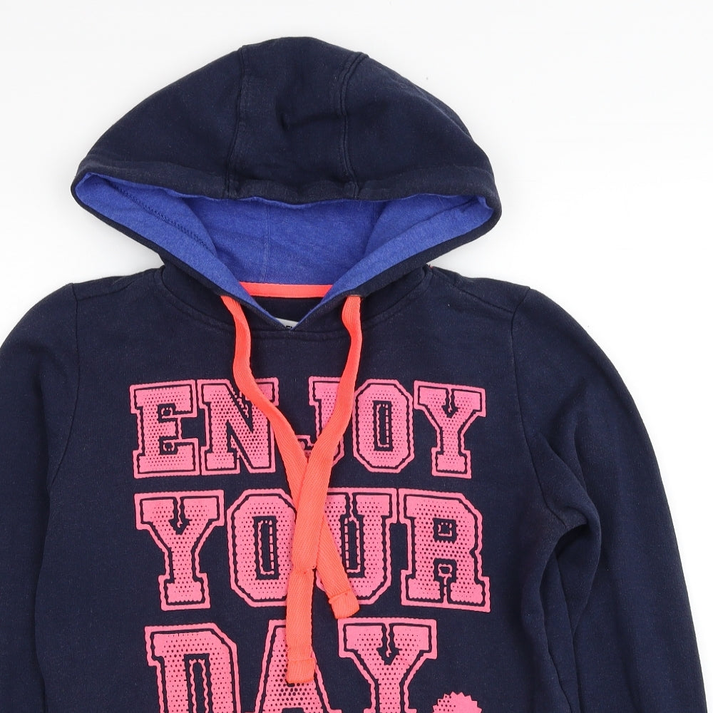 Sublevel Womens Blue Polyester Pullover Hoodie Size M Pullover - Enjoy Your Day