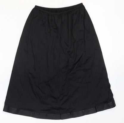 Marks and Spencer Womens Black Polyamide Flare Skirt Size 12