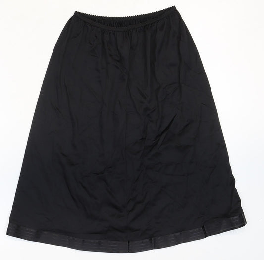 Marks and Spencer Womens Black Polyamide Flare Skirt Size 12