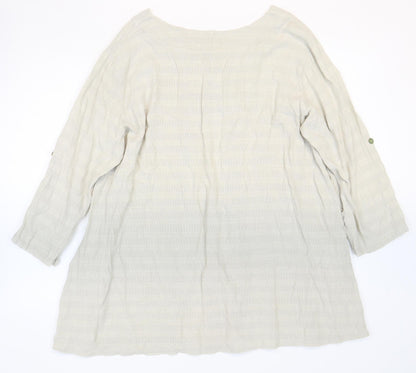 Womens UK Size One Size Preworn Beige Basic Blouse