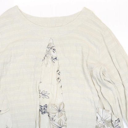 Womens UK Size One Size Preworn Beige Basic Blouse
