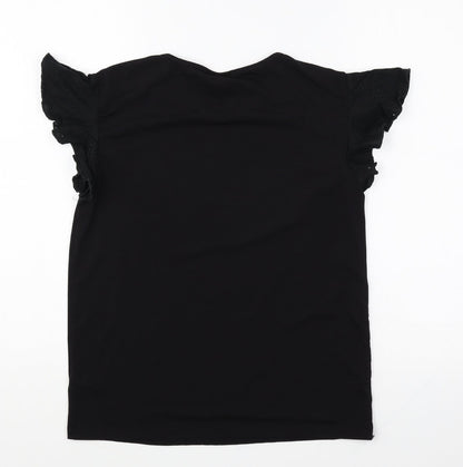 Womens UK Size 6 NEXT Black Basic T-Shirt