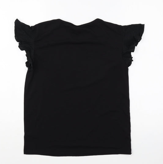 Womens UK Size 6 NEXT Black Basic T-Shirt