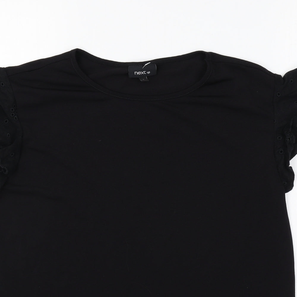 Womens UK Size 6 NEXT Black Basic T-Shirt